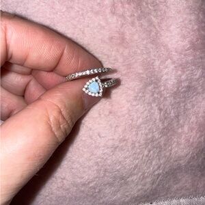 Elegant Silver and Blue Stone Earrings